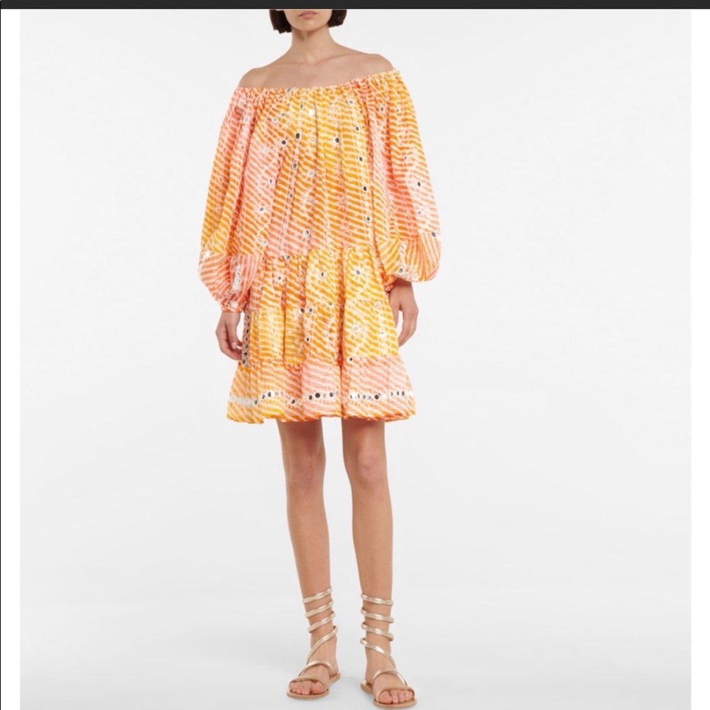 NWT Juliet Dunn Off the Shoulder Dress in Orange